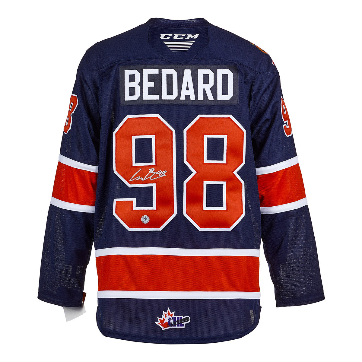 AJ Sports  Connor Bedard Signed Regina Pats Alt Red Pro Model CCM Jersey