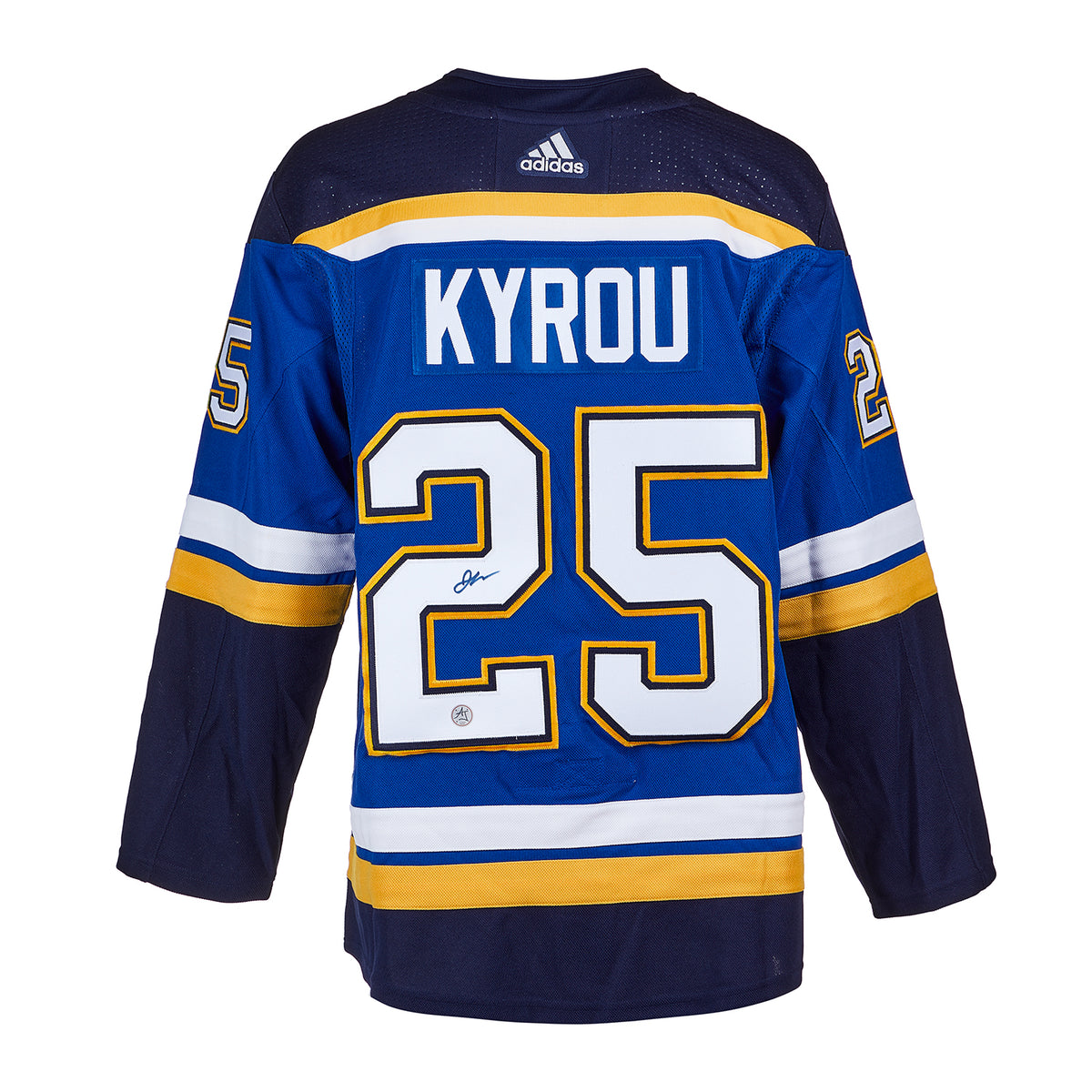 Jordan Kyrou Signed St Louis Blues Reverse Retro Adidas Jersey