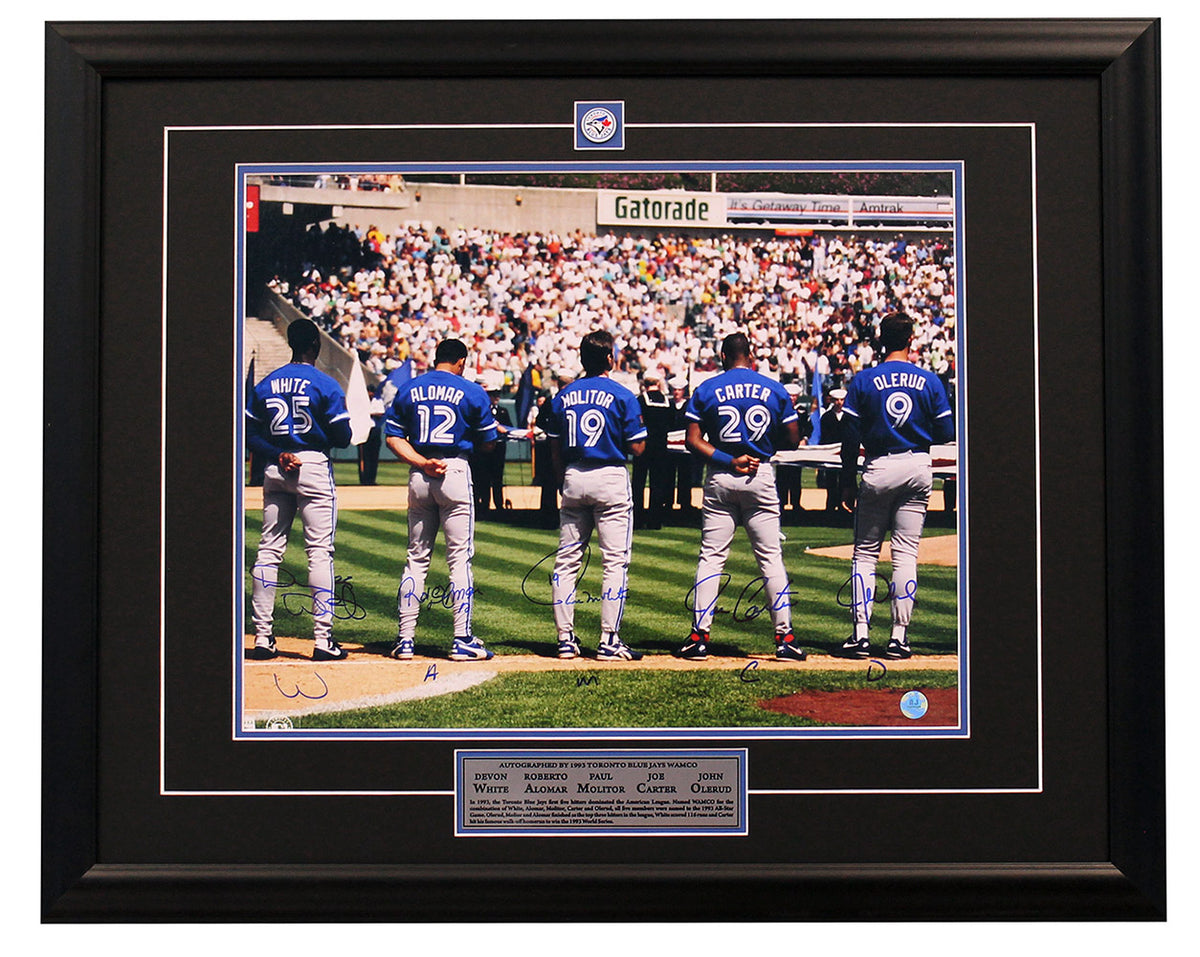 Joe Carter Blue Jays Autographed Signed 1993 World Series Home Run 20x24  Number Frame