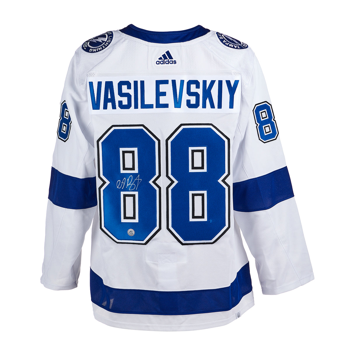 ANDREI VASILEVSKIY Signed Tampa Lightning White Adidas PRO Jersey