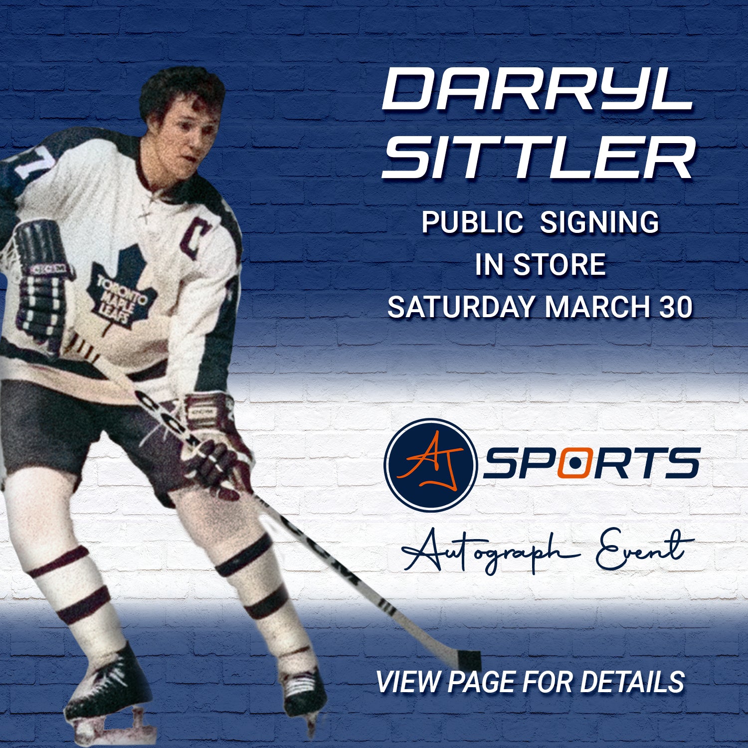 Darryl Sittler Autographed Blue Toronto Jersey