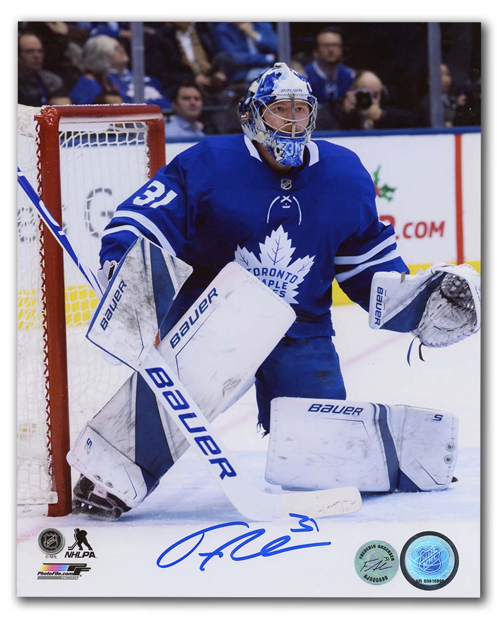 AJ Sports | Frederik Andersen Signed Toronto Maple Leafs Goalie 8x10 Photo