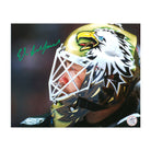 AJ Sports | Ed Belfour Signed Dallas Stars Eagle Mask Profile 8x10 Photo