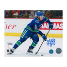 Fanatics Authentic | Brock Boeser Autographed Vancouver Canucks Puck Rush 8x10 Photo