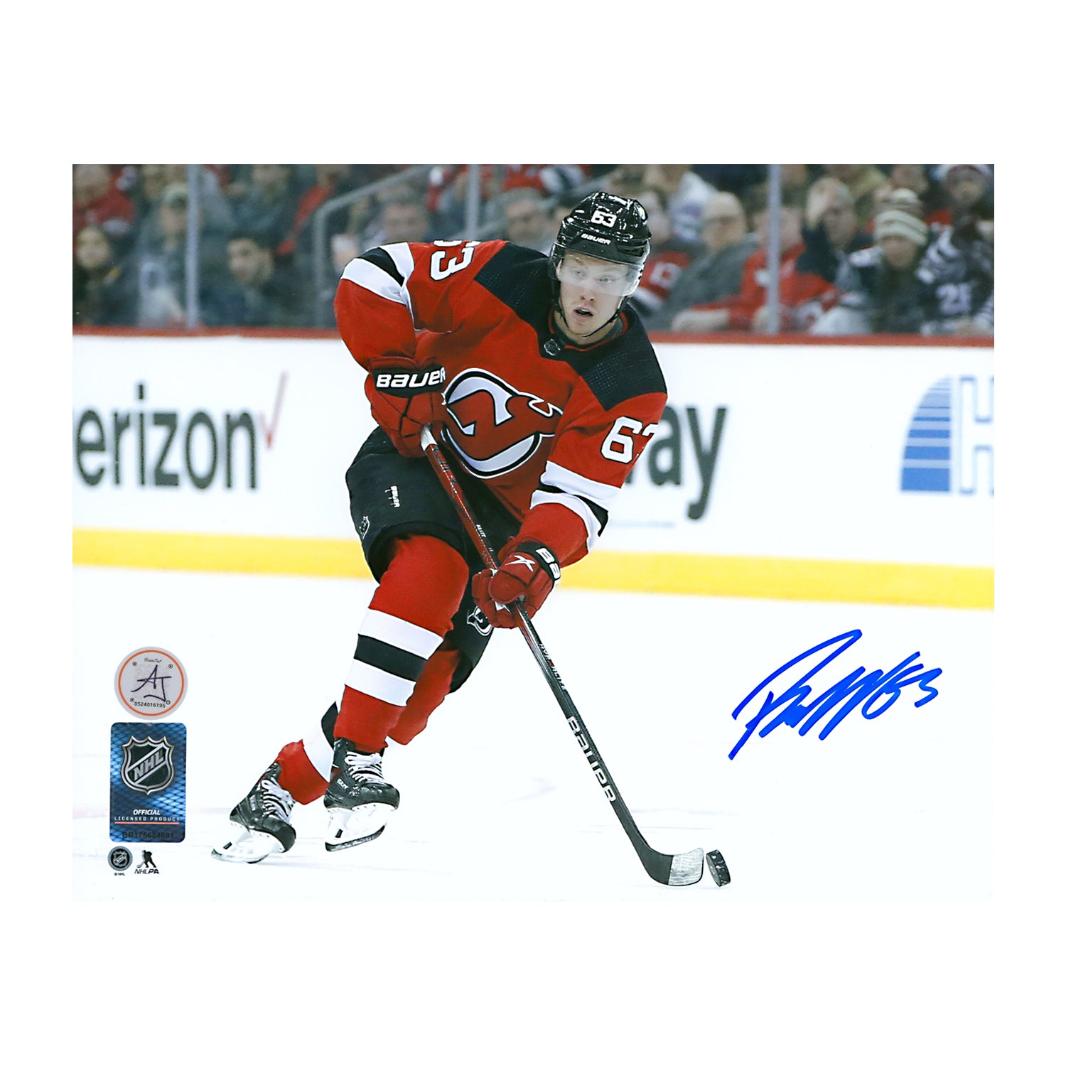 AJ Sports | Jesper Bratt Autographed New Jersey Devils Hockey 8x10 Photo