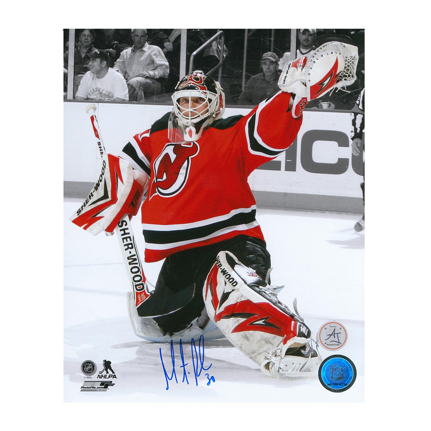 AJ Sports | Martin Brodeur Signed New Jersey Devils Color Isolation 8x10 Photo