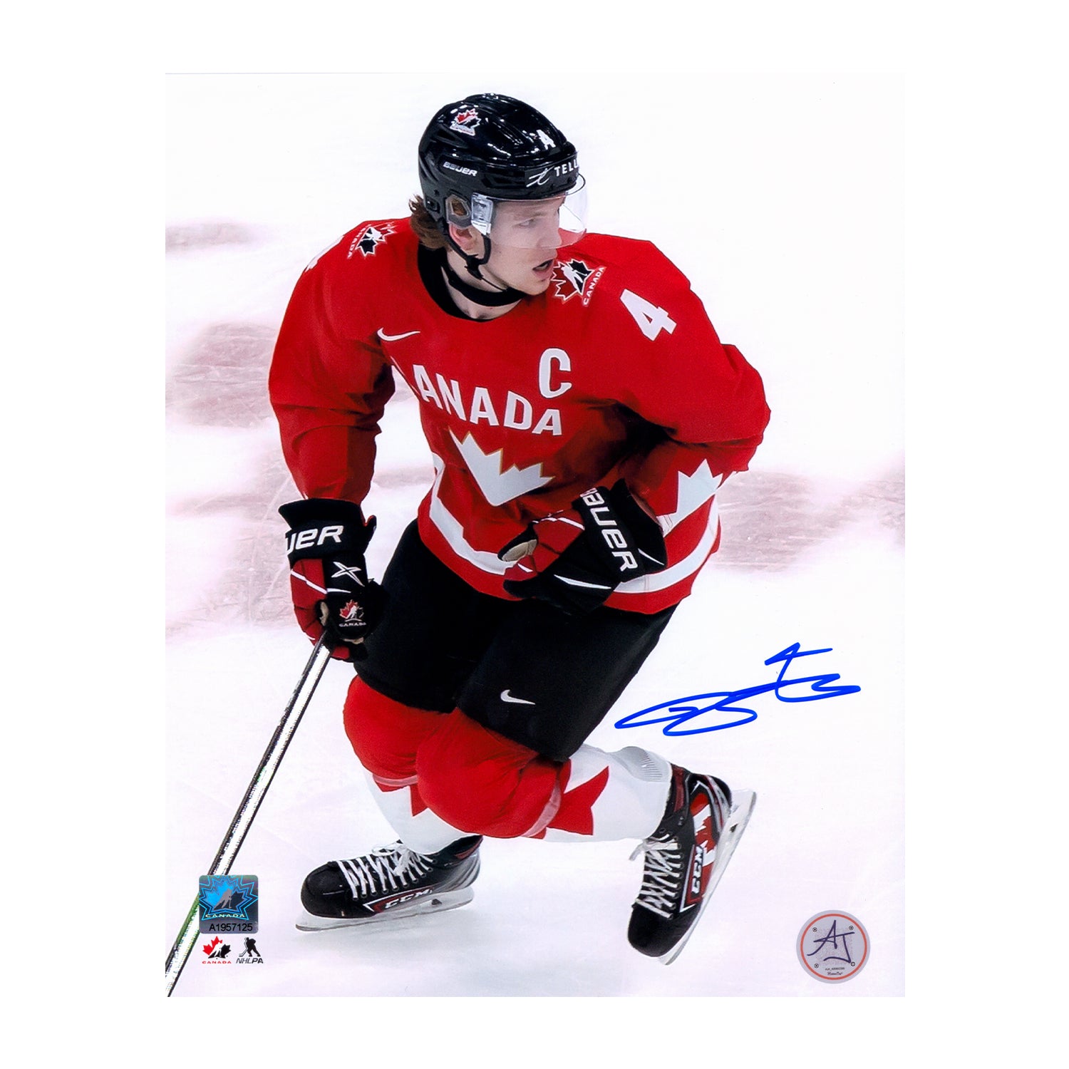 AJ Sports | Bowen Byram Signed Team Canada World Junior Hockey 8x10 Photo