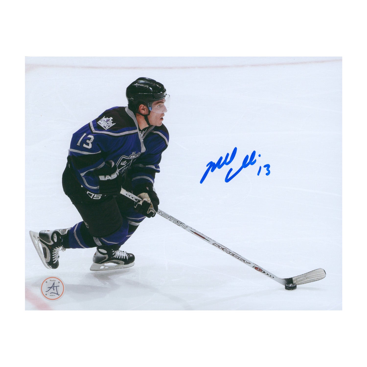 AJ Sports | Mike Cammalleri Autographed Los Angeles Kings Puck Rush 8x10 Photo