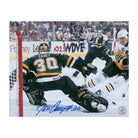 AJ Sports | Jon Casey Autographed Minnesota North Stars Mario Lemieux Goal 8x10 Photo