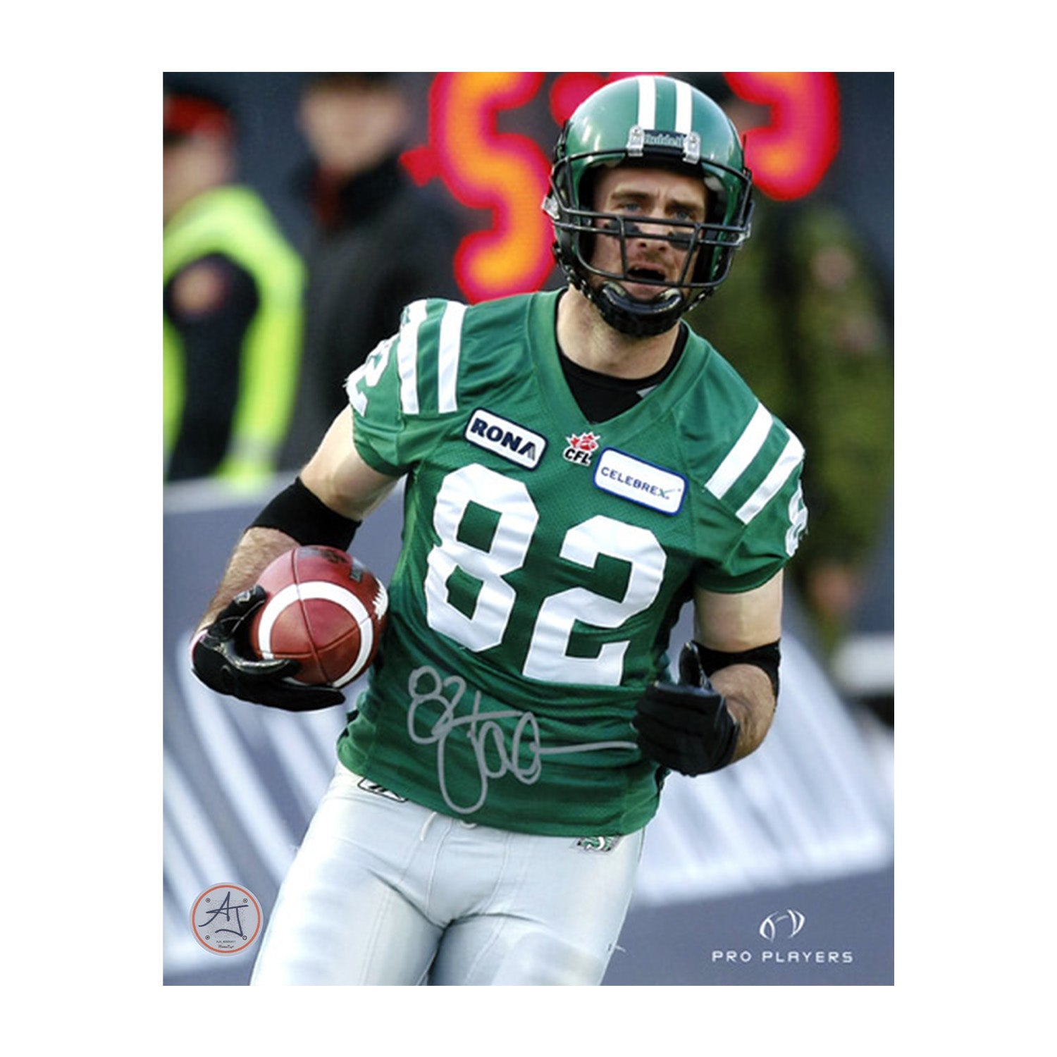 AJ Sports | Jason Clermont Autographed Saskatchewan Roughriders 8x10 Photo