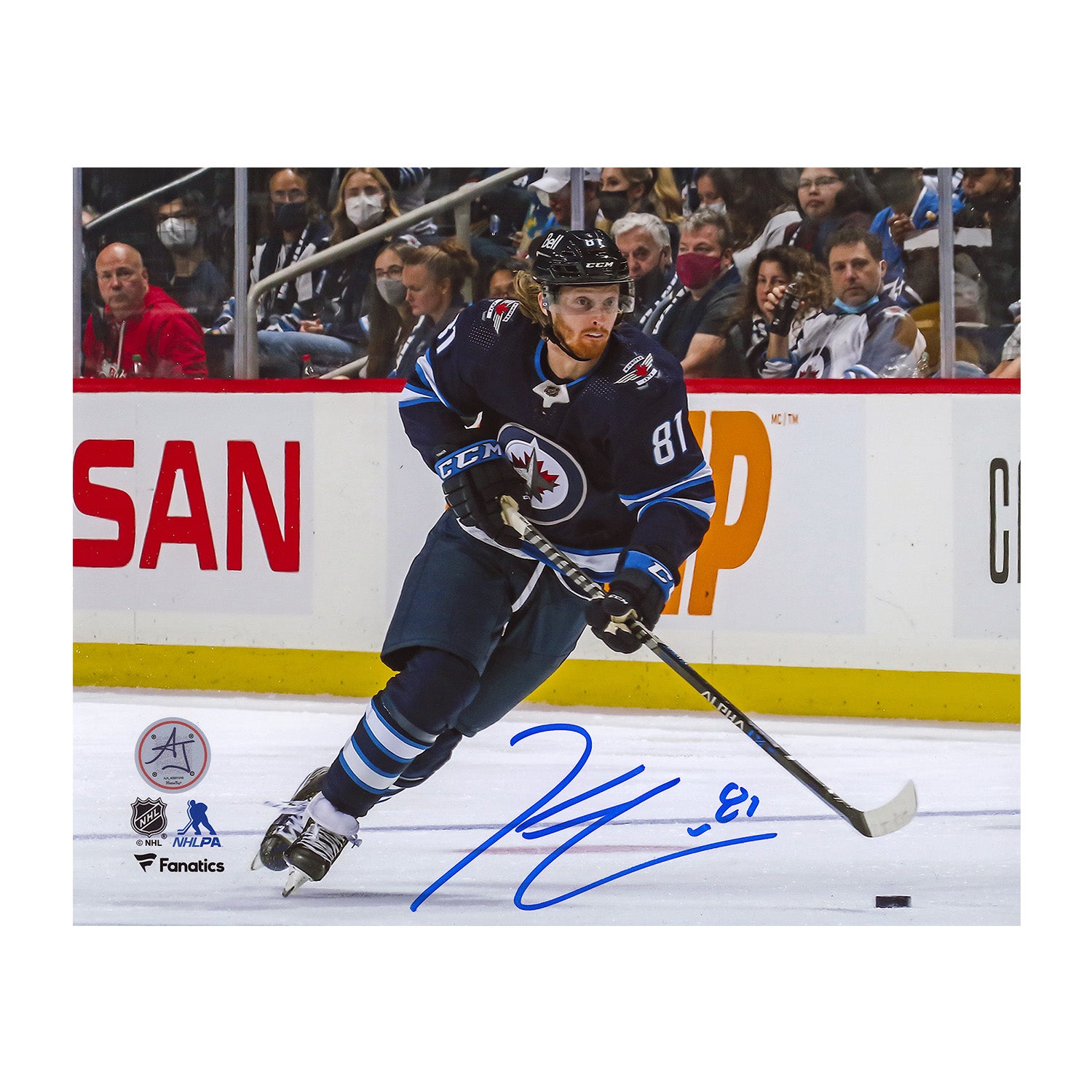 AJ Sports | Kyle Connor Signed Winnipeg Jets Puck Rush 8x10 Photo