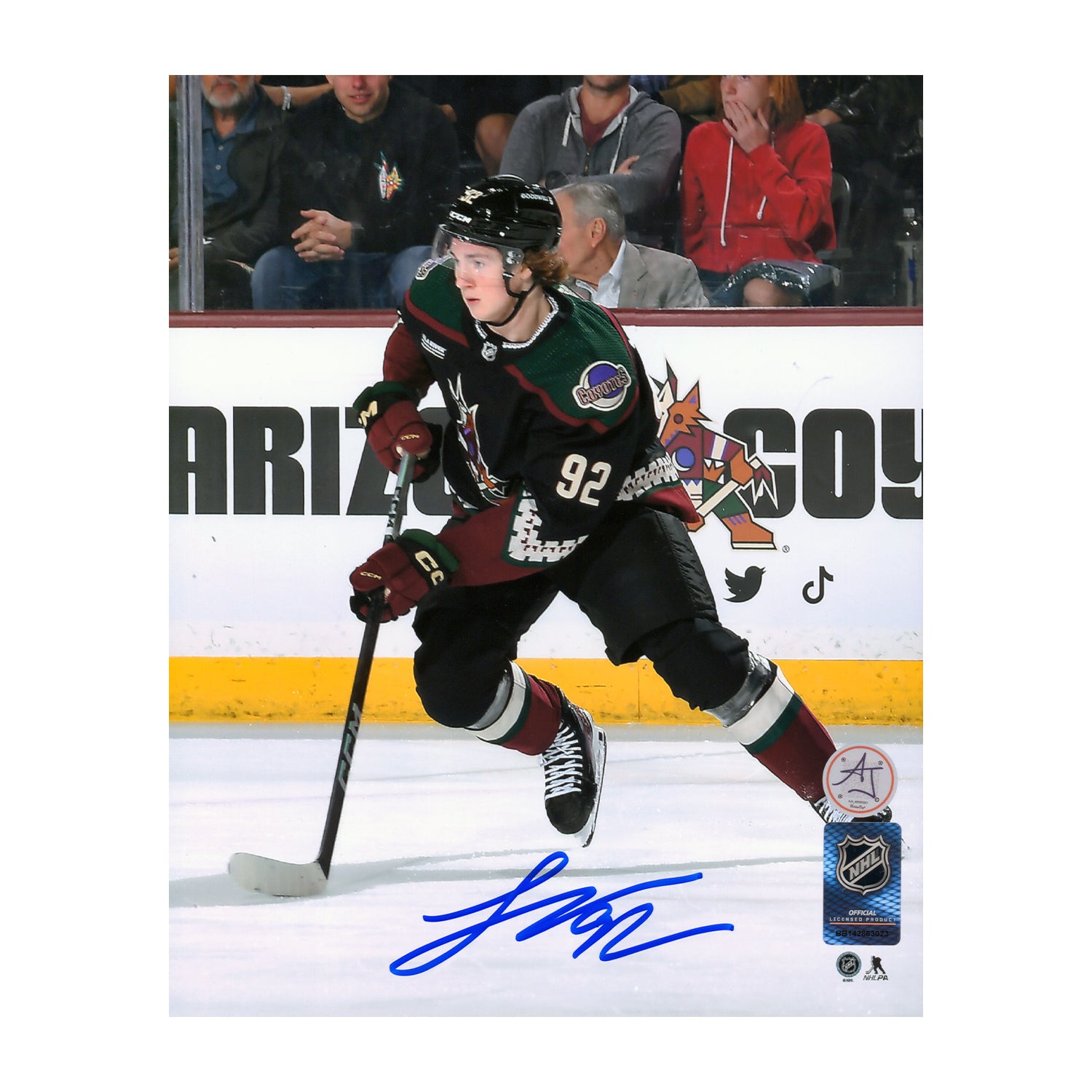 AJ Sports | Logan Cooley Autographed Arizona Coyotes Rookie 8x10 Photo