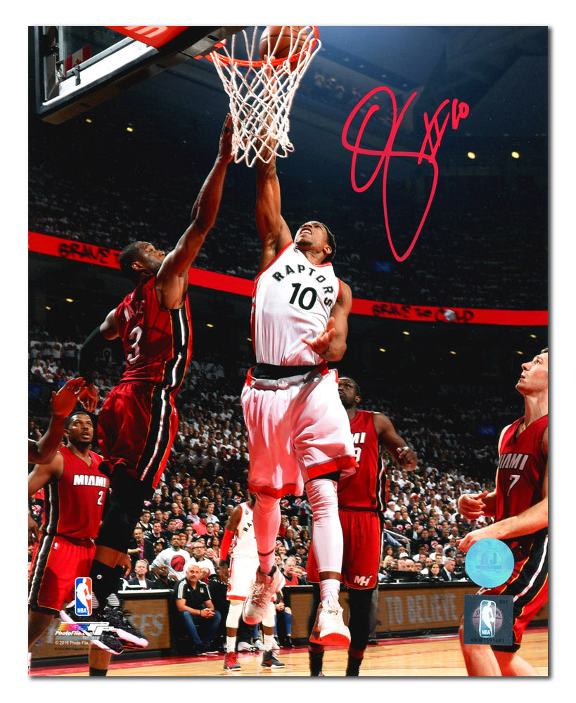 AJ Sports | DeMar DeRozan Signed Toronto Raptors Game 7 Playoff Win vs Heat 8x10 Photo