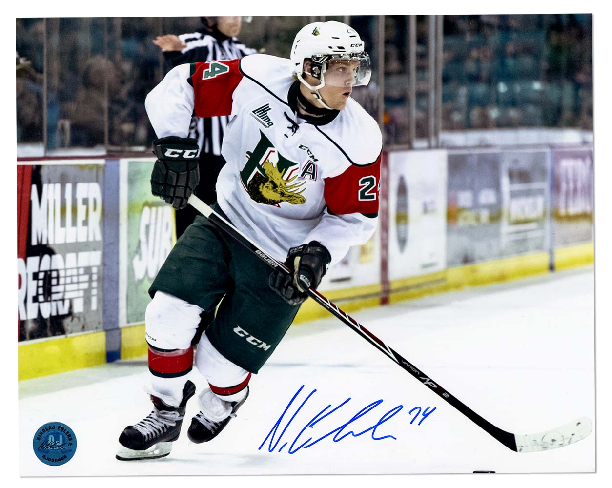 AJ Sports | Nikolaj Ehlers Autographed Halifax Mooseheads 8x10 Photo