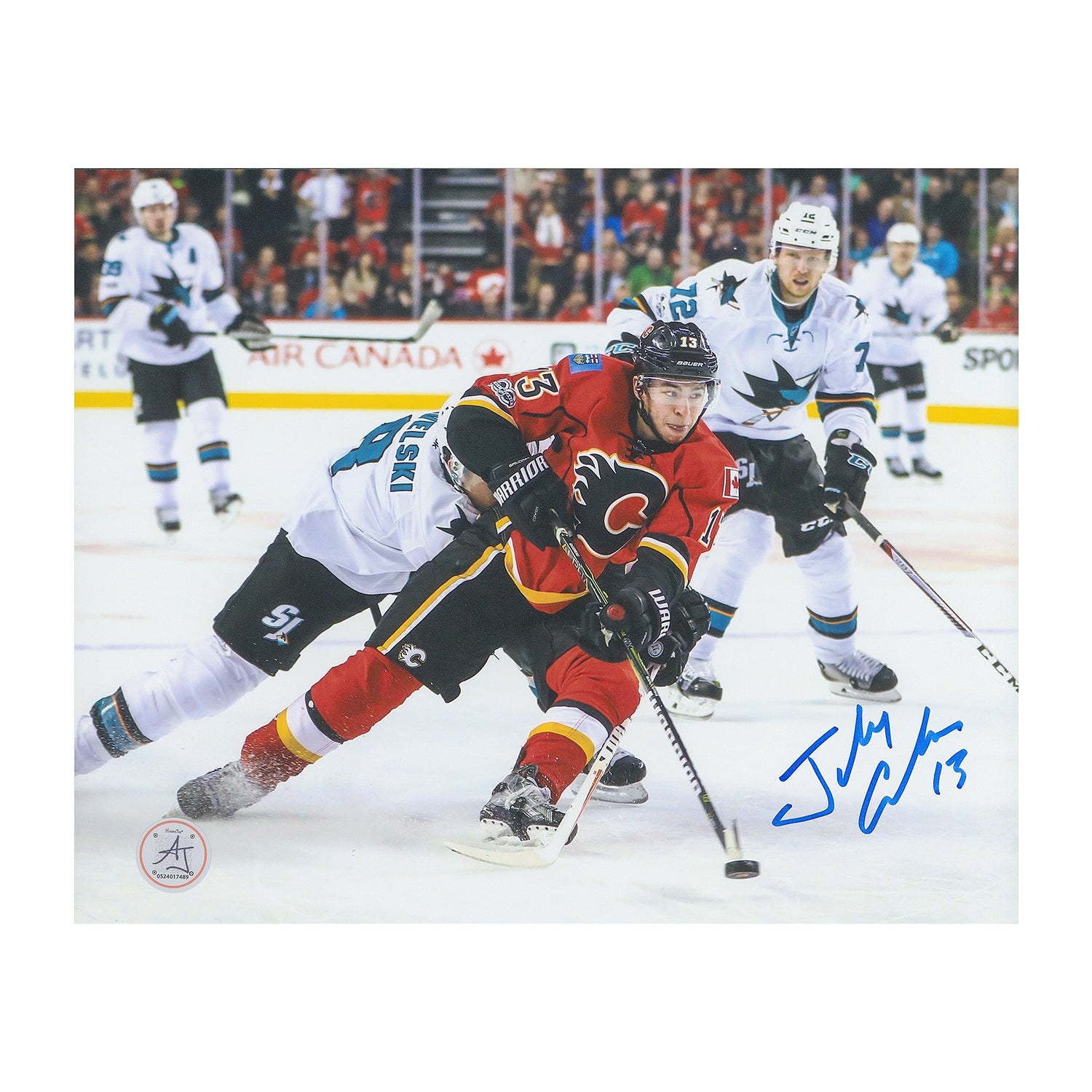 AJ Sports | Johnny Gaudreau Autographed Calgary Flames Attack Zone 8x10 Photo