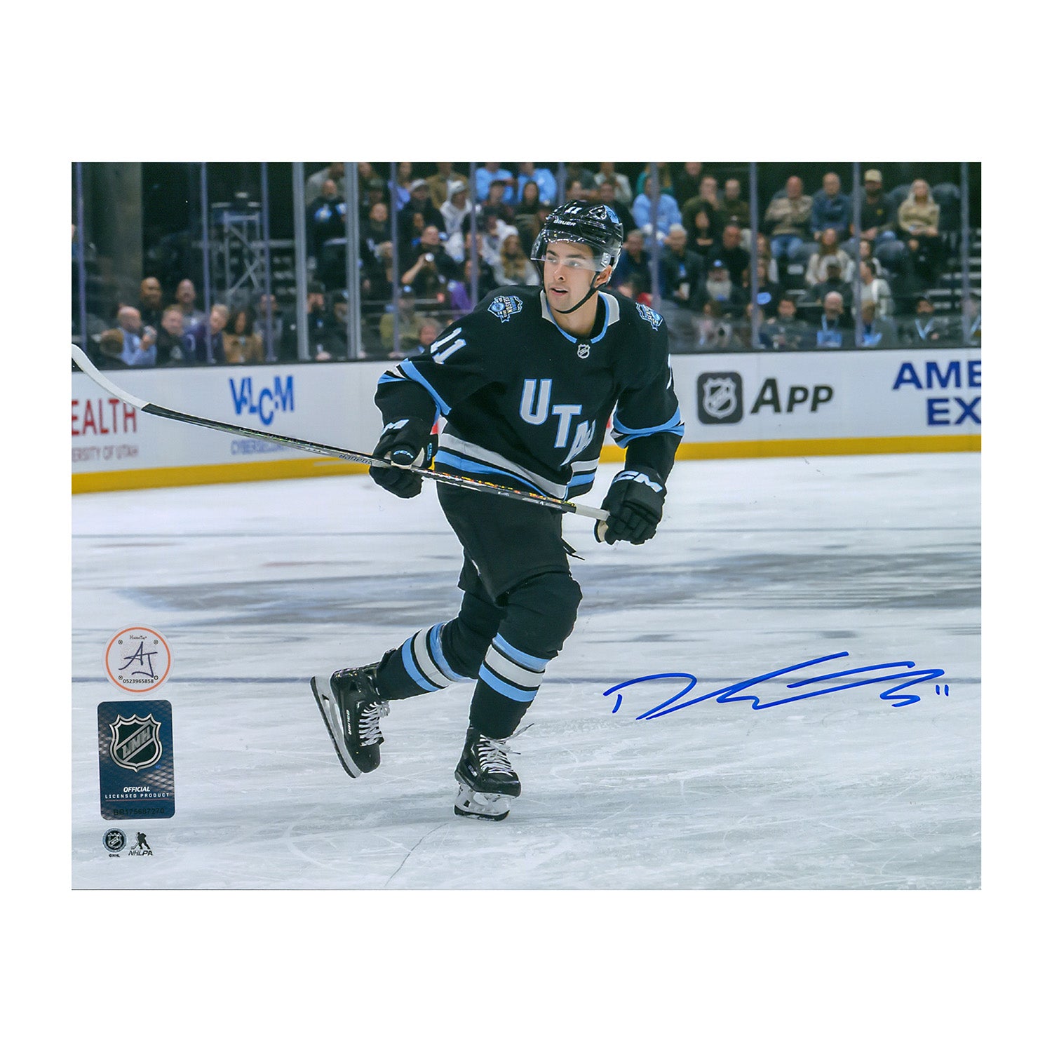 AJ Sports | Dylan Guenther Autographed Utah Hockey Club Frozen Portrait 8x10 Photo