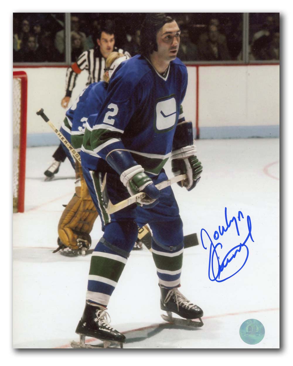 AJ Sports | Jocelyn Guevremont Signed Vancouver Canucks Game Action 8x10 Photo