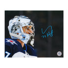 AJ Sports | Connor Hellebuyck Signed Winnipeg Jets Goalie Mask Profile 8x10 Photo