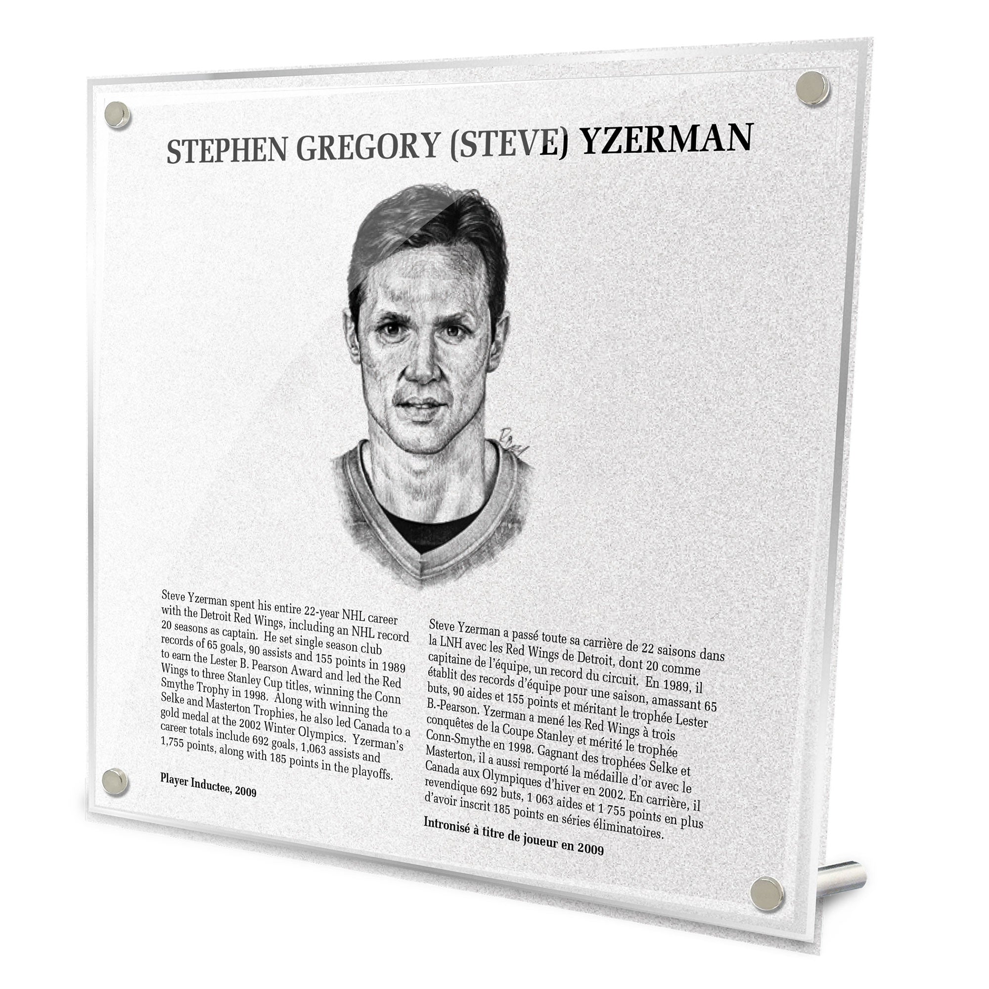 Steve Yzerman Picture Plaque w/ Autographed Puck high quality