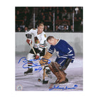 AJ Sports | Bobby Hull vs Johnny Bower Dual Signed Original Six Legends 8x10 Photo