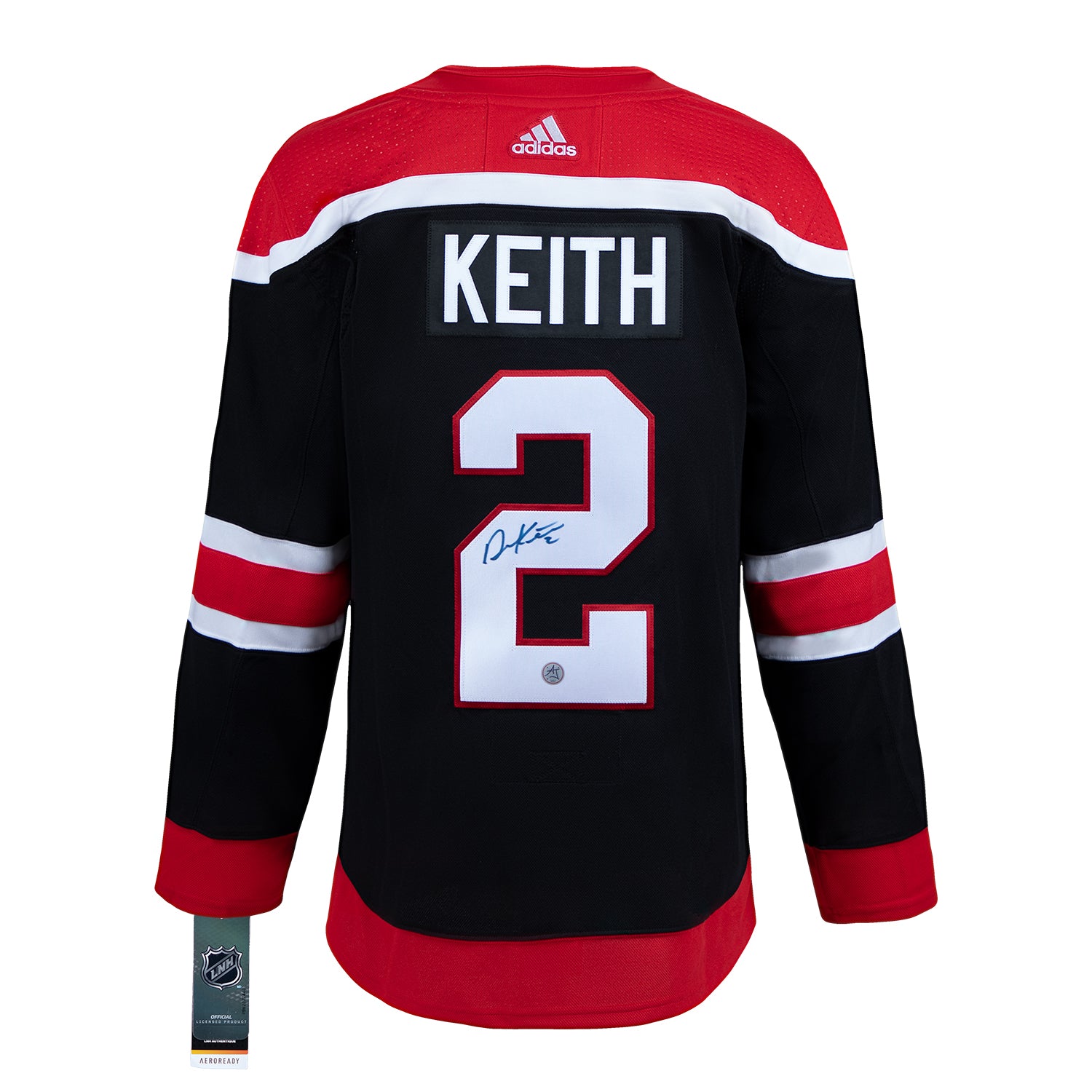 AJ Sports Duncan Keith Signed Chicago Blackhawks Reverse Retro adidas Jersey