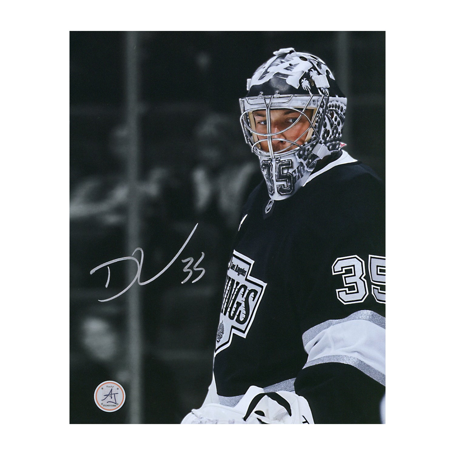 AJ Sports | Darcy Kuemper Signed Los Angeles Kings Goalie Mask Profile 8x10 Photo