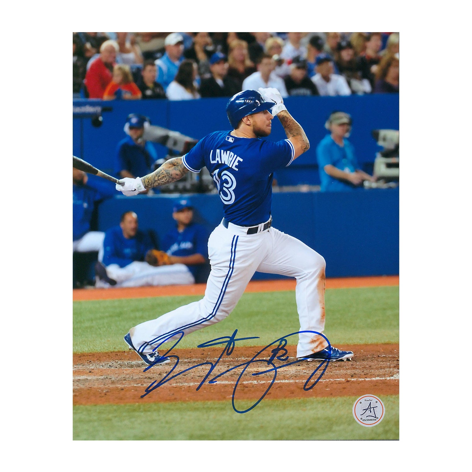 AJ Sports | Brett Lawrie Autographed Toronto Blue Jays Batting 8x10 Photo