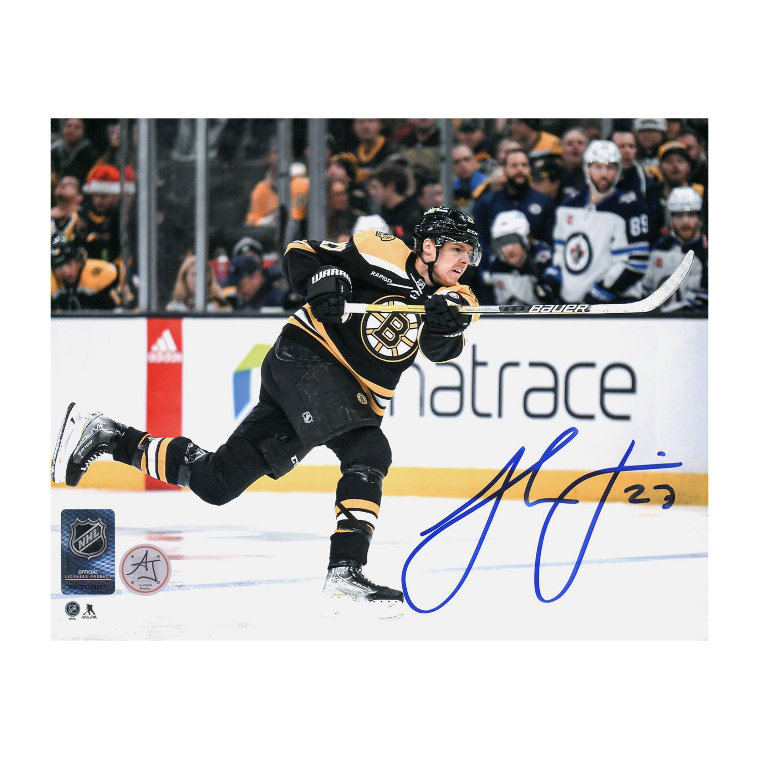 AJ Sports | Hampus Lindholm Autographed Boston Bruins 8x10 Photo