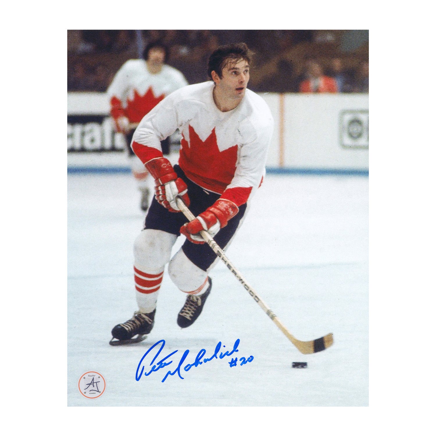 AJ Sports | Pete Mahovlich Autographed Team Canada 1972 Summit Series 8x10 Photo