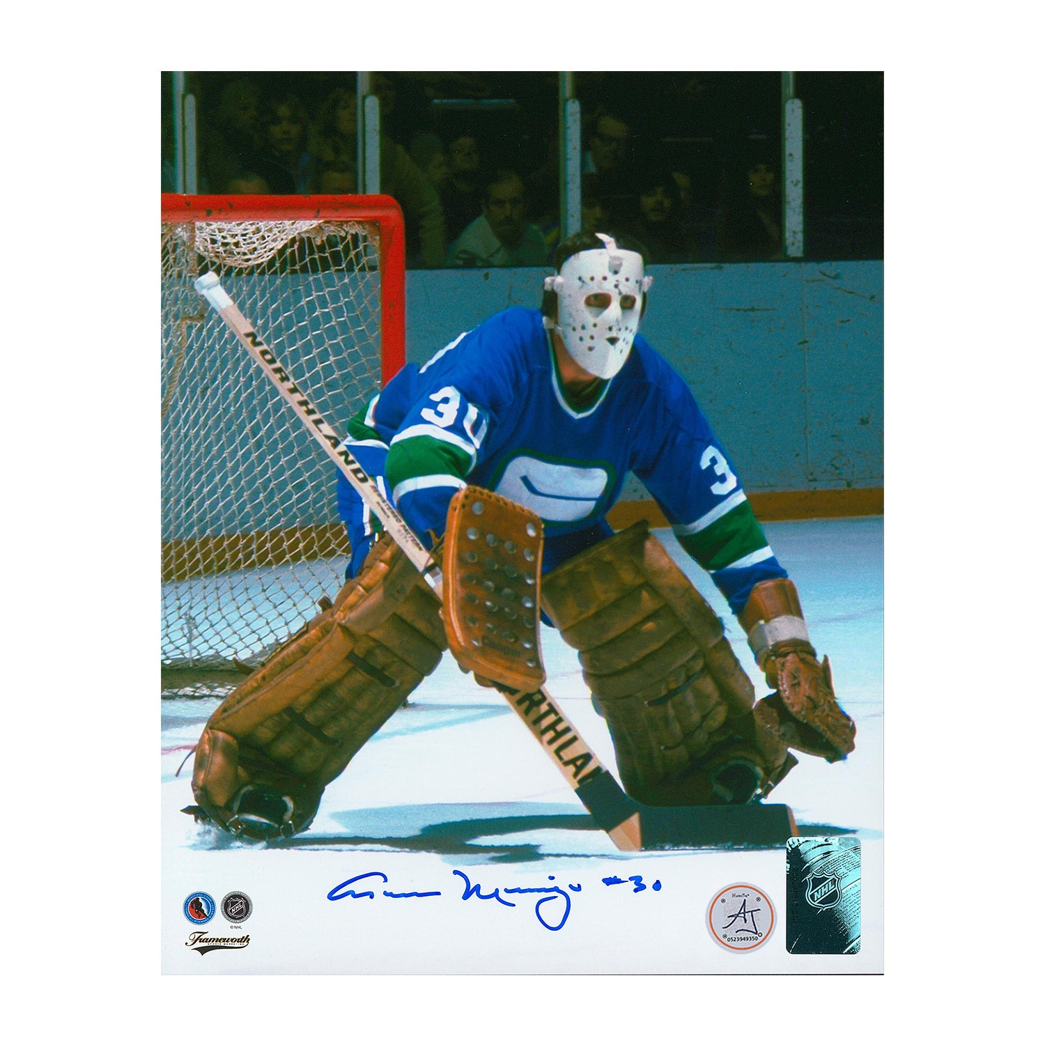 AJ Sports | Cesare Maniago Vancouver Canucks Autographed Goalie 8x10 Photo