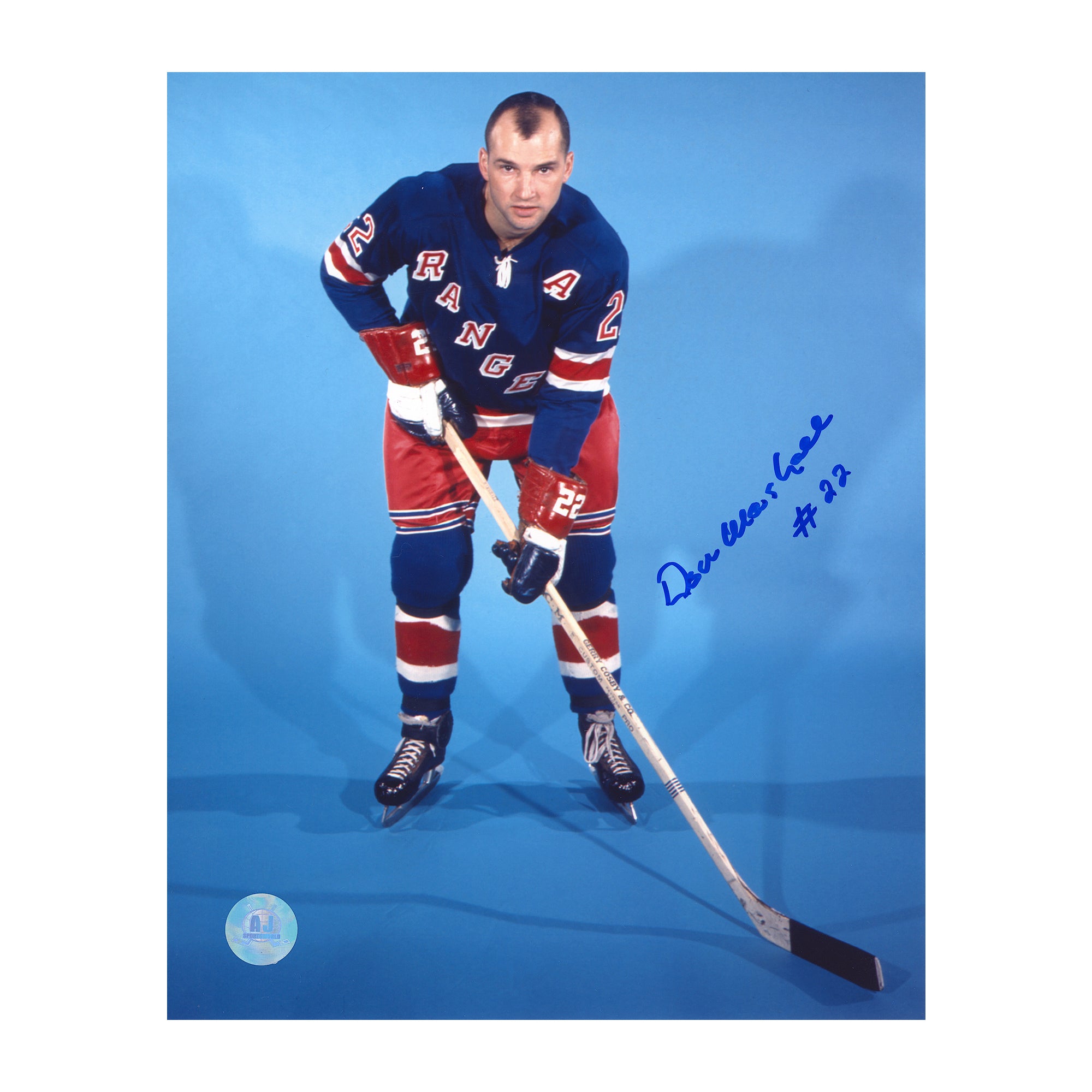 AJ Sports | Don Marshall Autographed New York Rangers 8x10 Photo