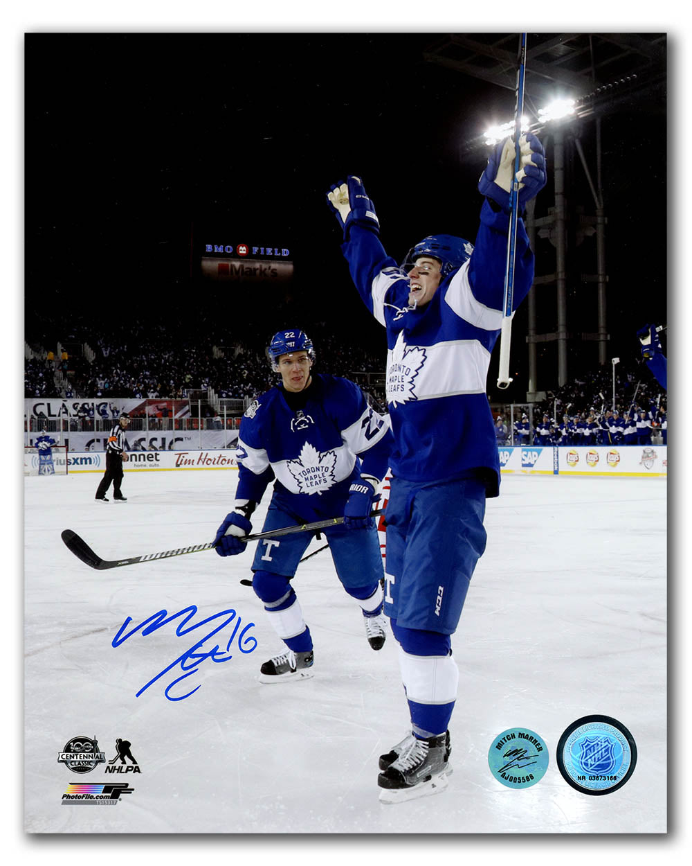 AJ Sports | Mitch Marner Signed Toronto Maple Leafs 2017 Centennial Classic 8x10 Photo