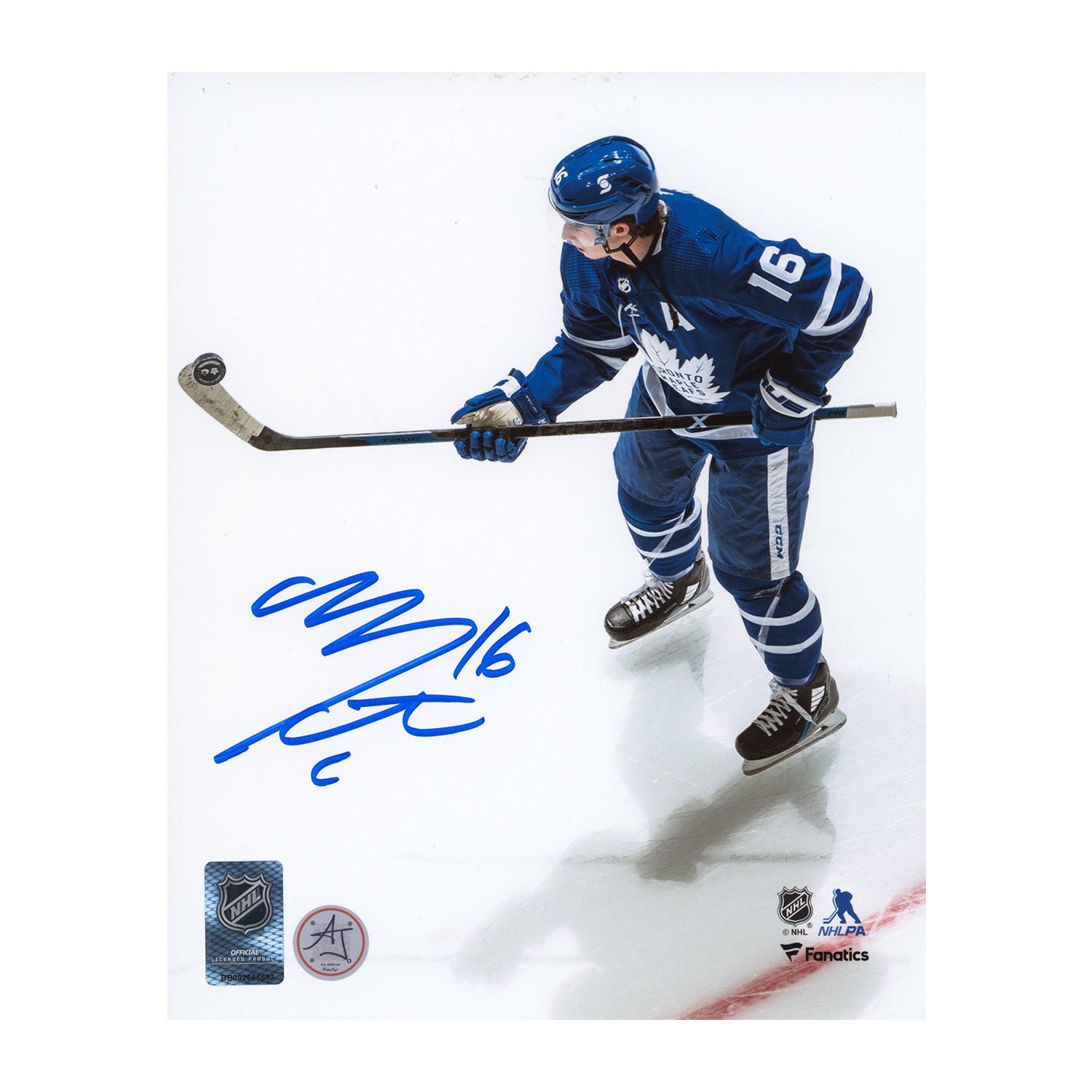 AJ Sports | Mitch Marner Autographed Toronto Maple Leafs Aerial View 8x10 Photo