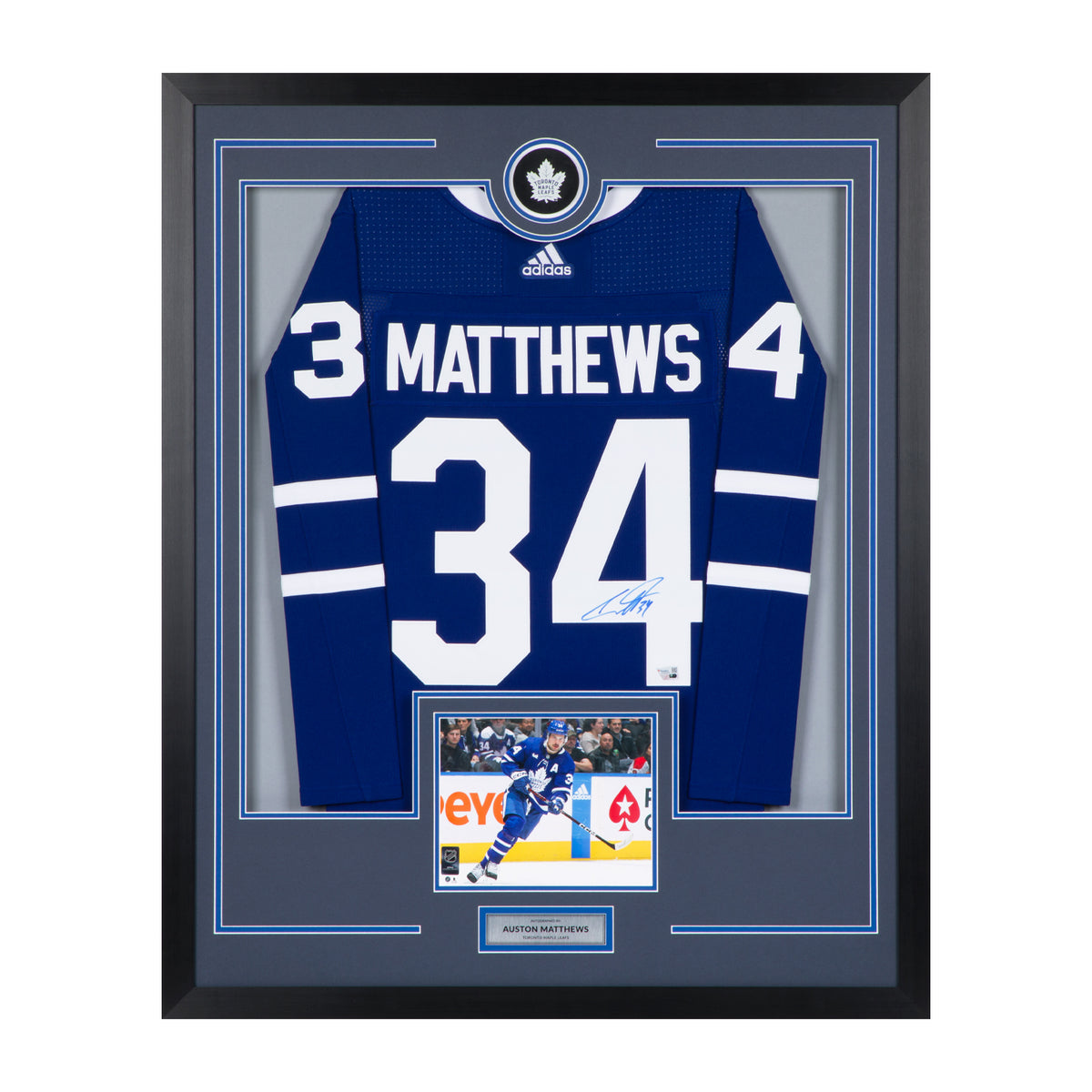 AJ Sports | Auston Matthews Signed Toronto Maple Leafs Puck Logo 36x44 ...