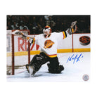 AJ Sports | Kirk Mclean Autographed Vancouver Canucks Kick Save 8x10 Photo