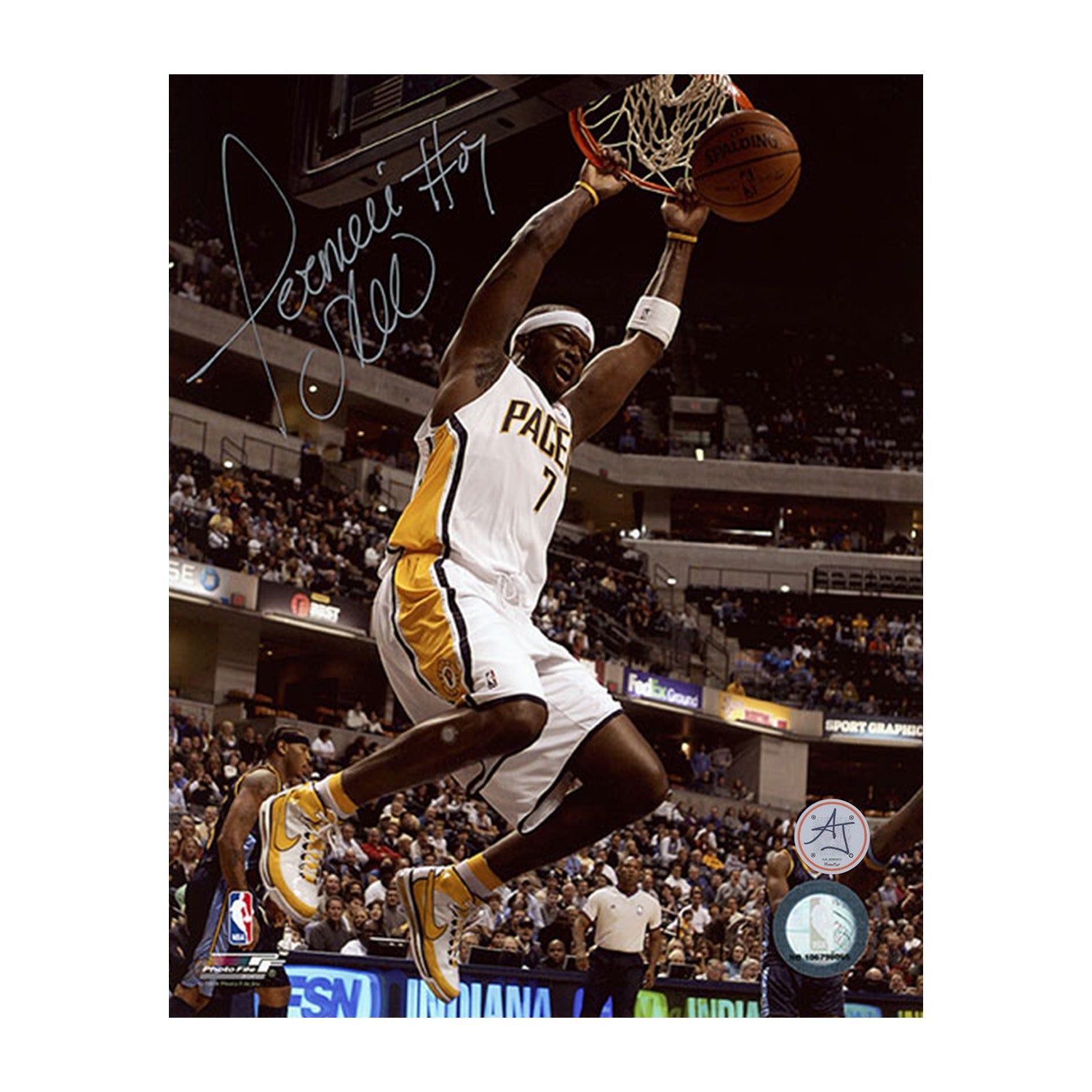 AJ Sports | Jermaine O'Neal Autographed Indiana Pacers 8x10 Photo