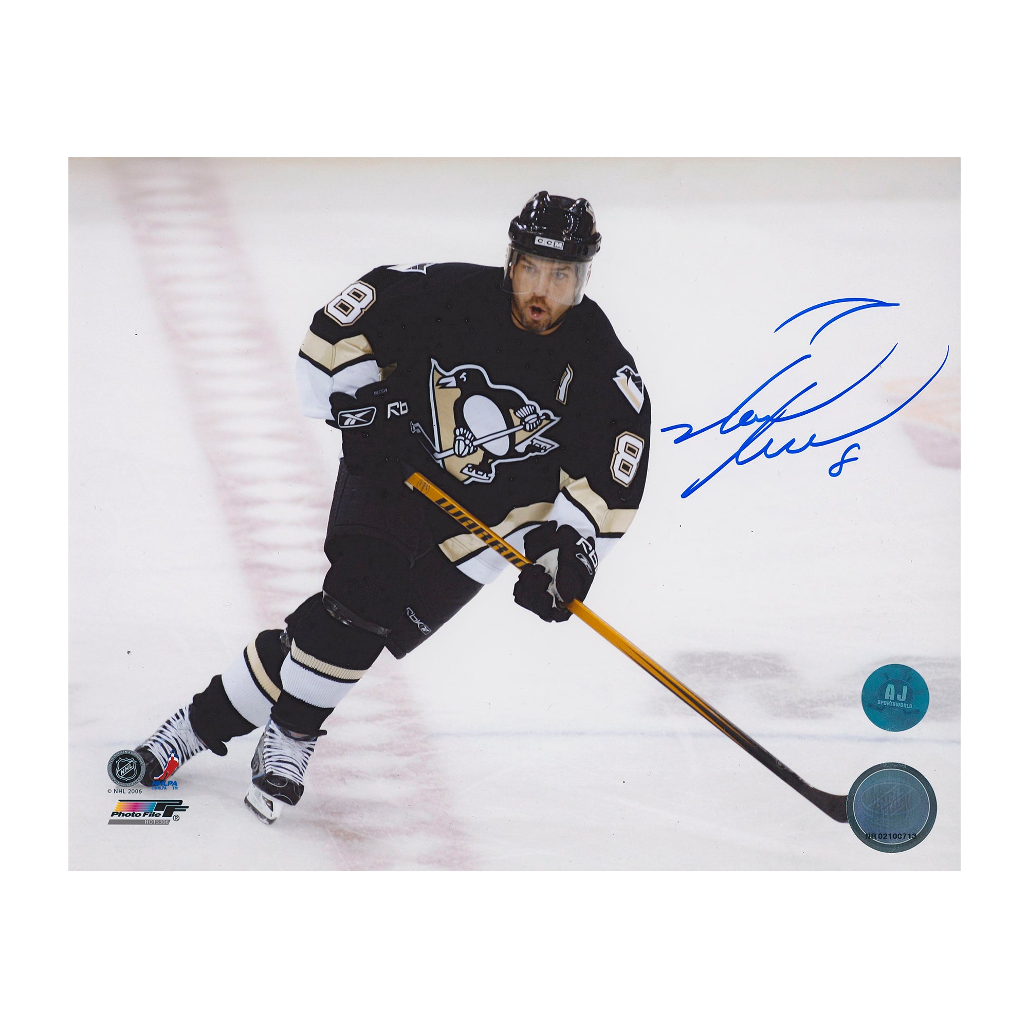 AJ Sports | Mark Recchi Autographed Pittsburgh Penguins Game Action 8x10 Photo