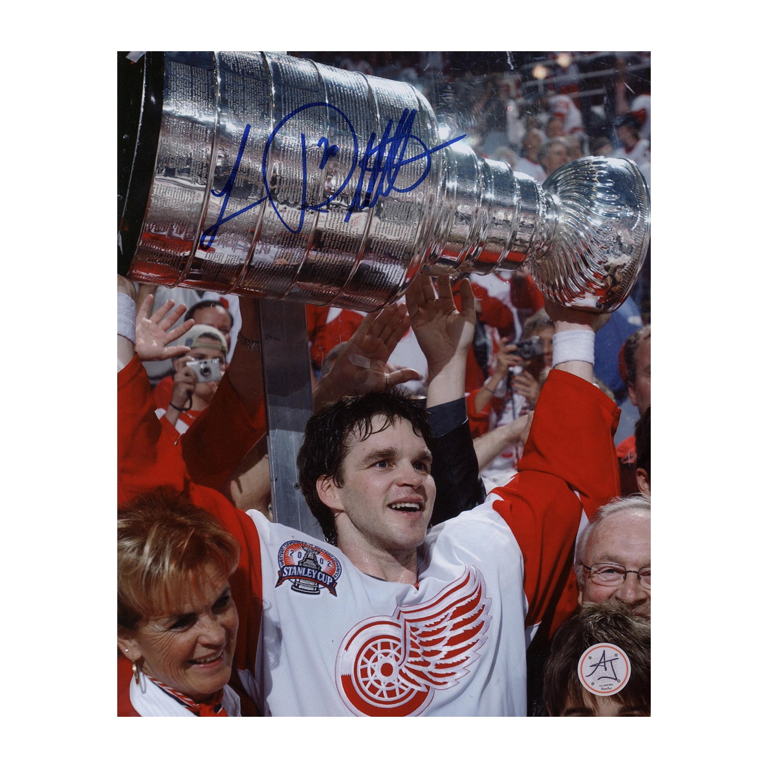 AJ Sports | Luc Robitaille Signed Detroit Red Wings 2002 Cup 8x10 Photo