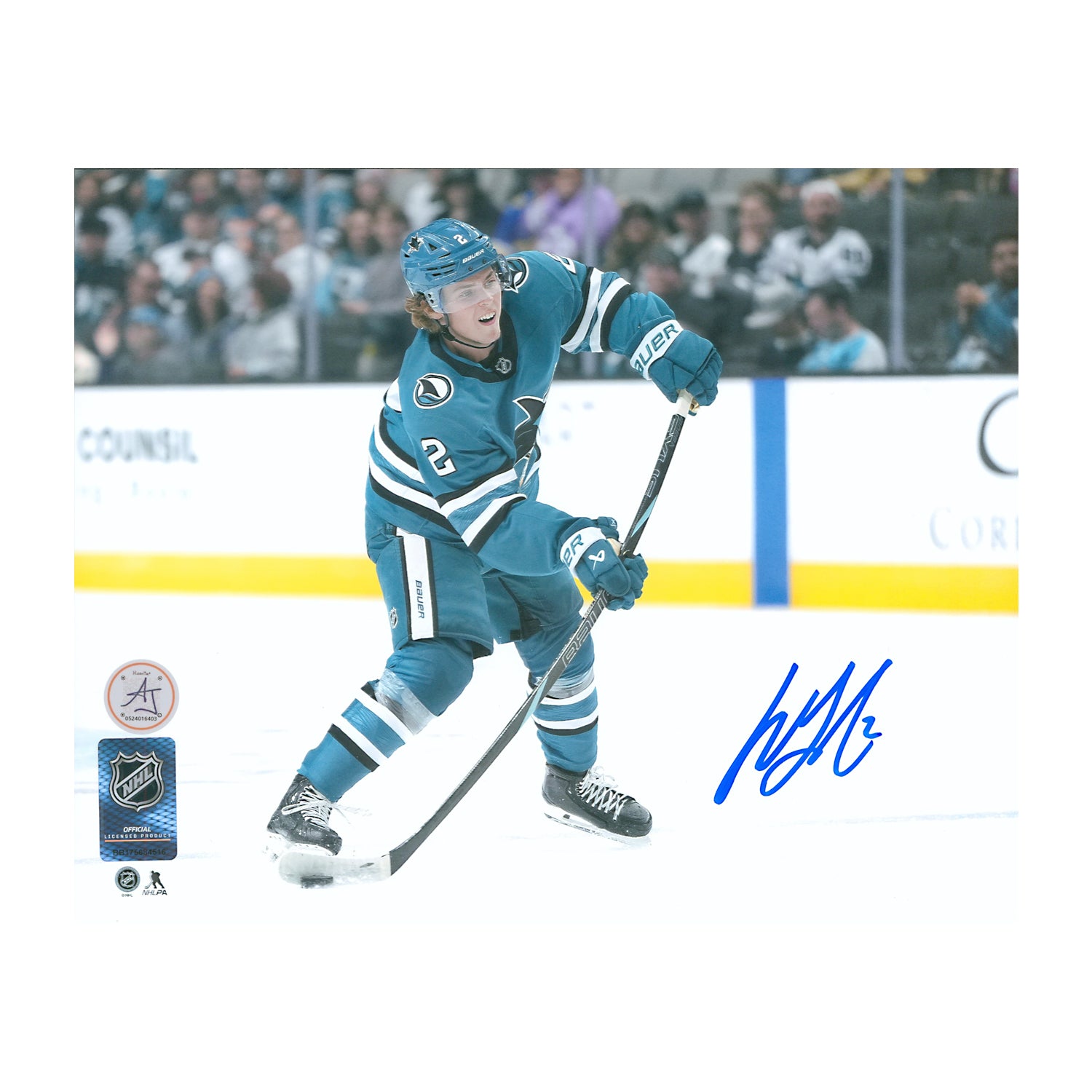 AJ Sports | Will Smith Autographed San Jose Sharks Shooting 8x10 Photo