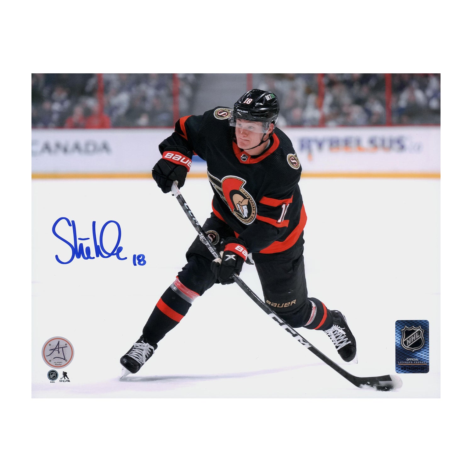 AJ Sports | Tim Stutzle Autographed Ottawa Senators Slapshot 8x10 Photo