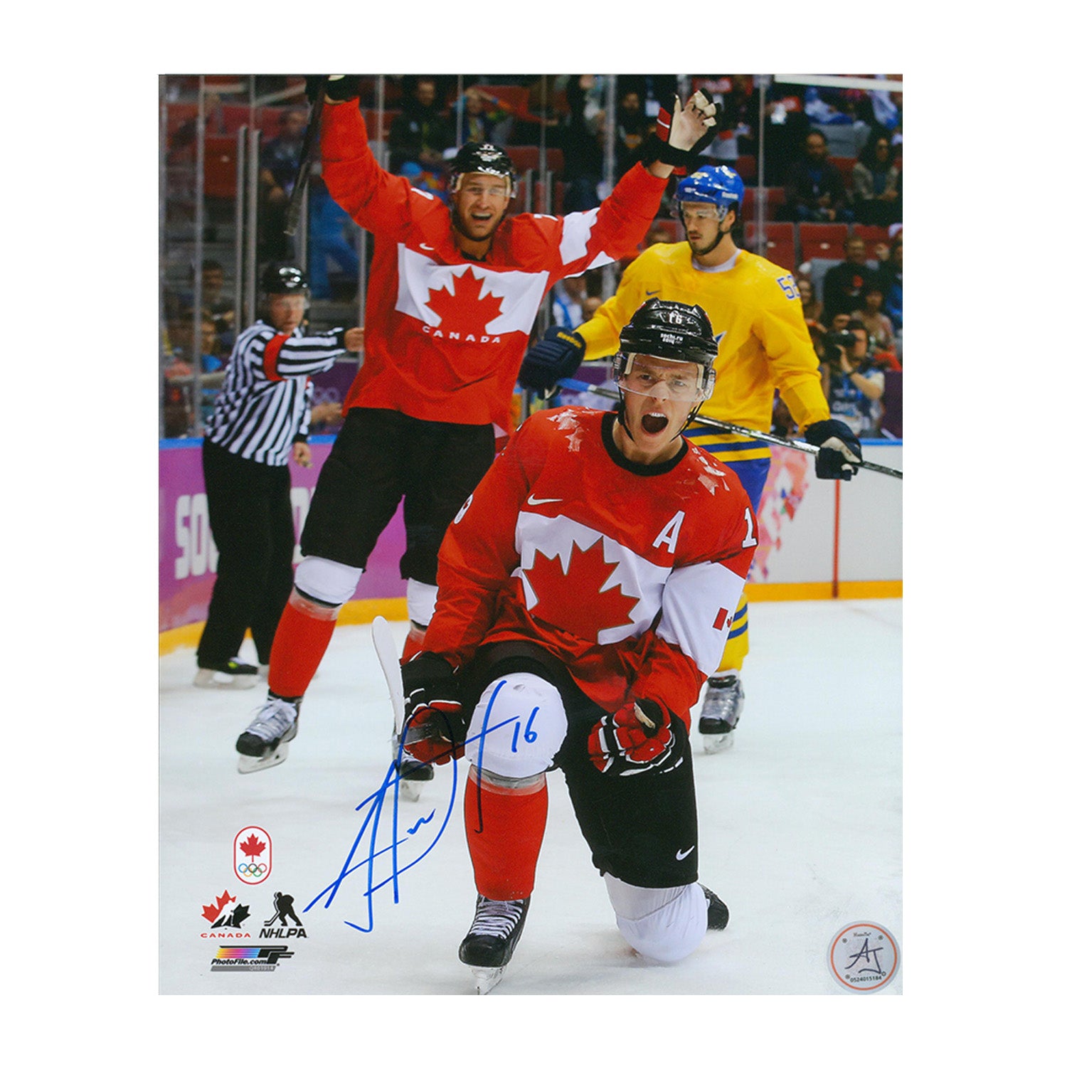 AJ Sports | Jonathan Toews Team Canada Autographed Olympic Hockey 8x10 Photo