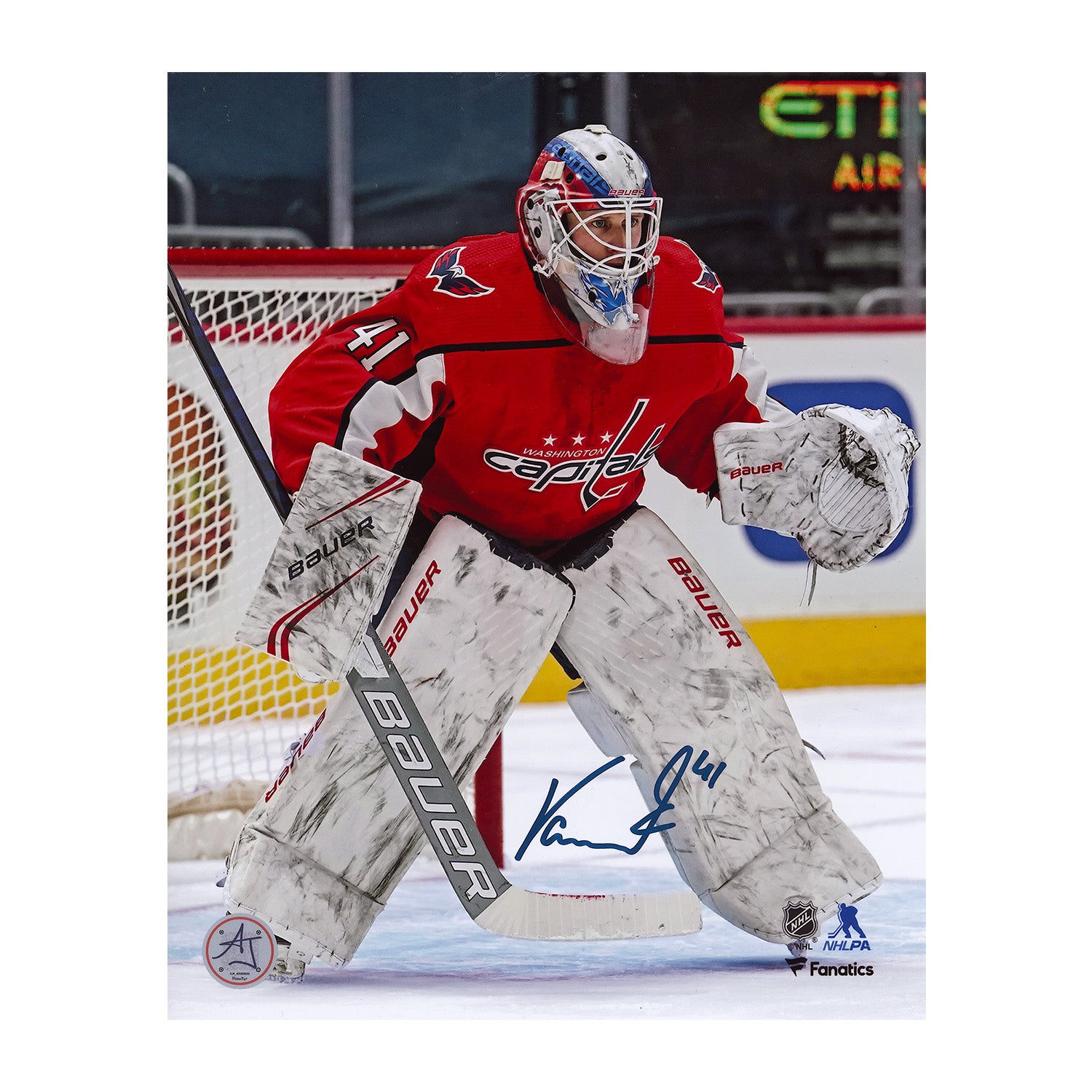 AJ Sports | Vitek Vanecek Autographed Washington Capitals Goalie 8x10 Photo