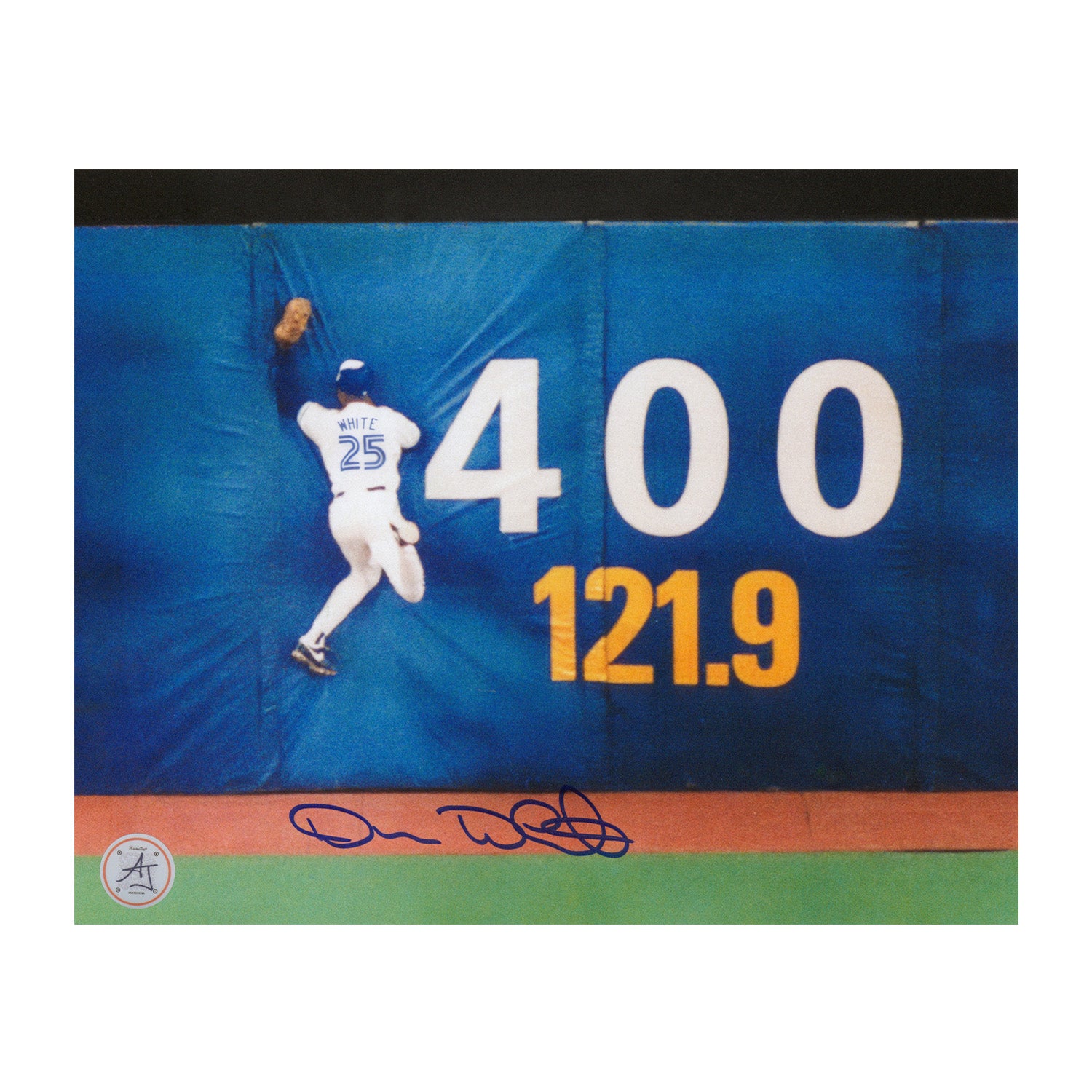 AJ Sports | Devon White Signed Toronto Blue Jays World Series The Catch 8x10 Photo