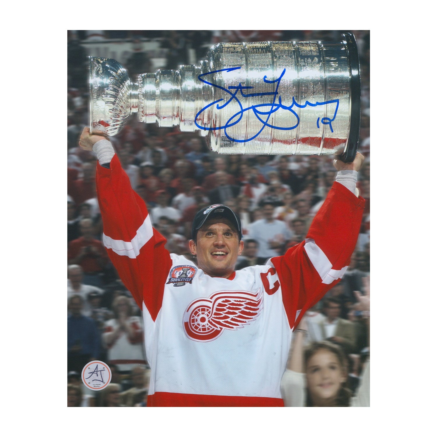 AJ Sports | Steve Yzerman Signed Detroit Red Wings 2002 Stanley Cup 8x10 Photo