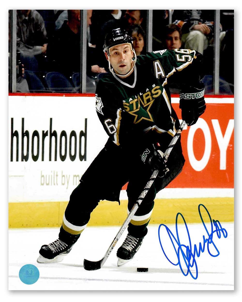 AJ Sports | Sergei Zubov Autographed Dallas Stars Game Action 8x10 Photo