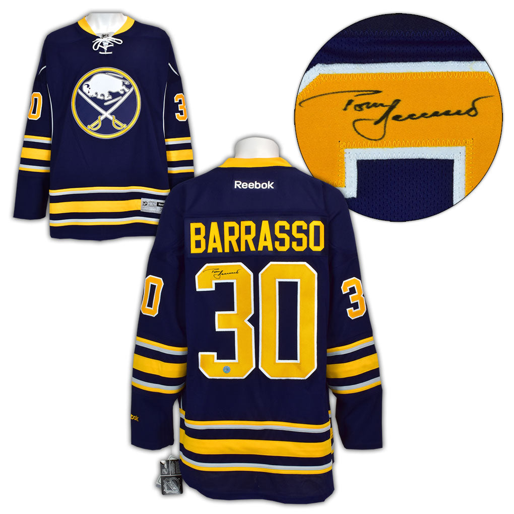 Tom Barrasso Buffalo Sabres Autographed Reebok Jersey | AJ Sports.