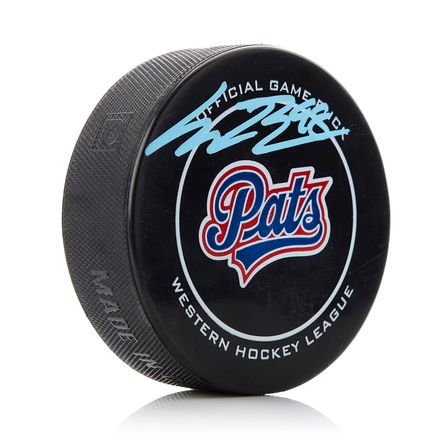 Connor Bedard Regina Pats Autographed CHL Hockey Puck | AJ Sports.