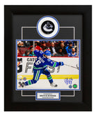 Brock Boeser Vancouver Canucks Autographed Slapshot 20x24 Puck Frame | AJ Sports.