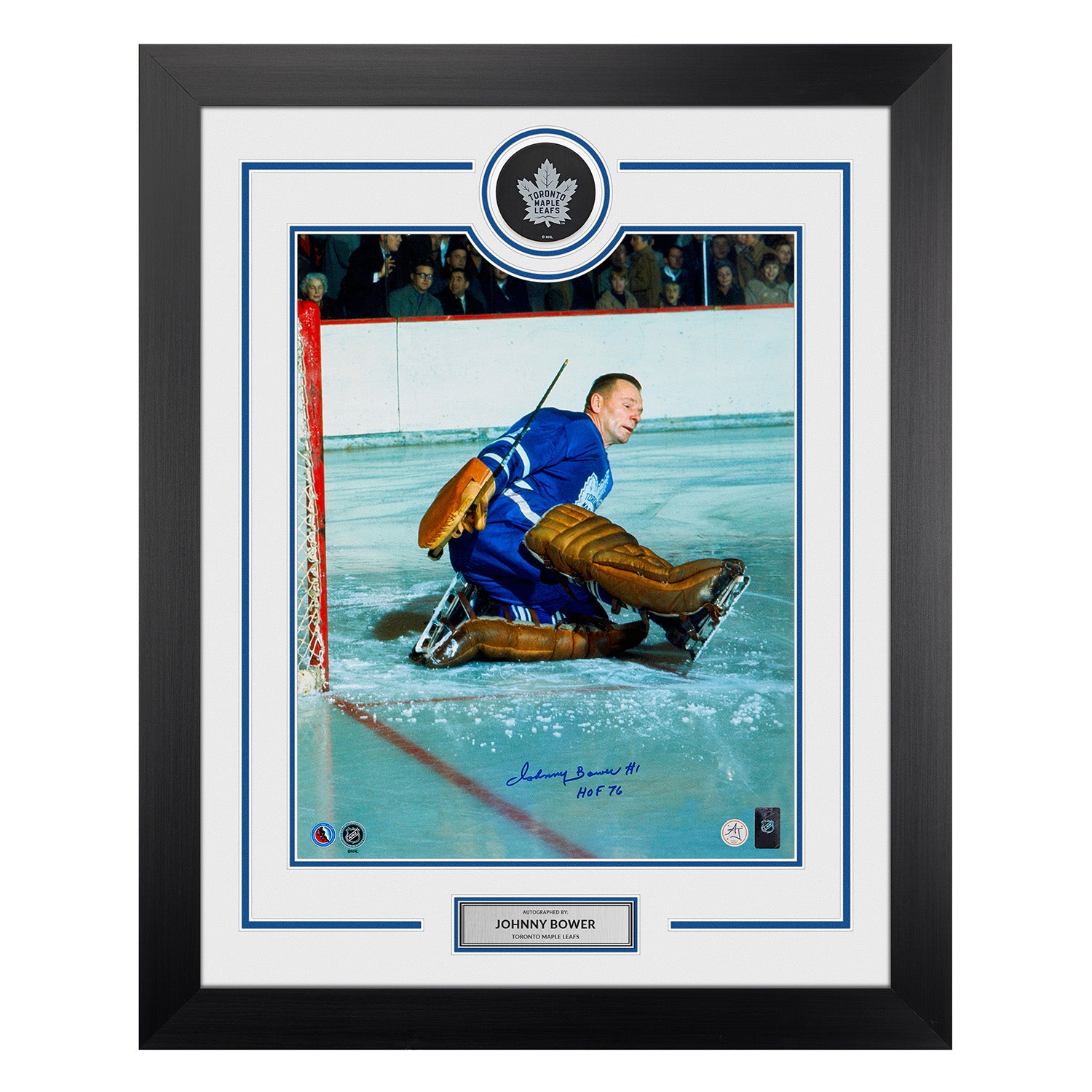 Johnny Bower Autographed Signed Framed Toronto Maple Leafs 