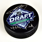 Bowen Byram 2019 NHL Draft Day Autographed Hockey Puck with 4th Pick | AJ Sports.